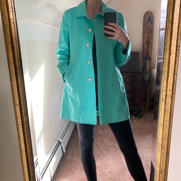Coach Jackets & Blazers - Coach Aqua Teal Trench Coat size Medium